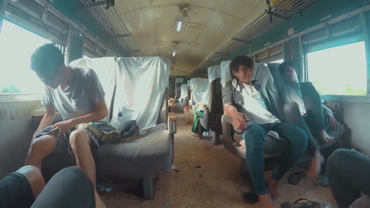 In Myanmar with train ticket you get fill body massage