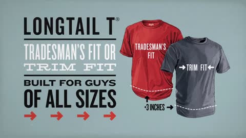 Duluth Trading Longtail T® - Tradesman Fit vs. Trim Fit