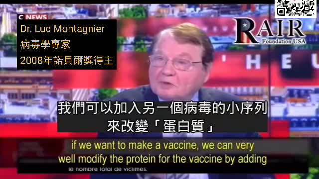 Dr. Luc Montagnier on Spike Proteins, HIV gene sequence insert HIV 醣蛋白 gp120