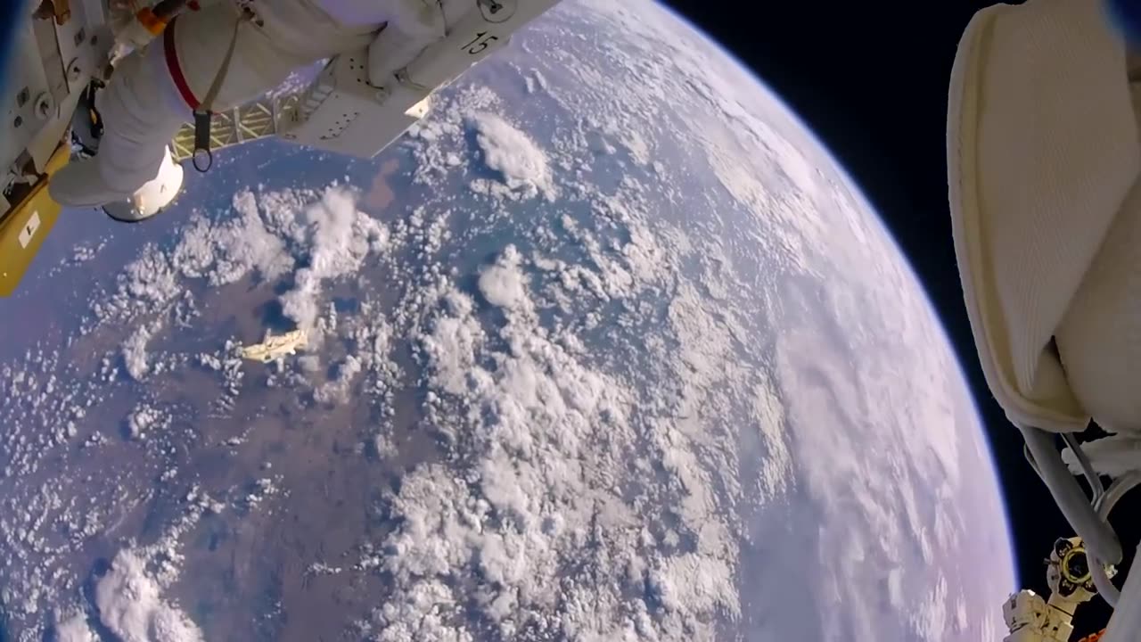 Astronauts accidentally lose a shield in space (GoPro 8K)