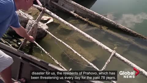 Europe drought: Low water on Danube river reveals sunken WW2 German warships