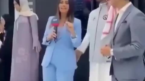 Arab AI Robot Grabs Some Reporter Ass