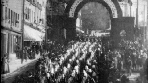 2nd Special Service Battalion, Canadian Infantry Parade (1899 Original Black & White Film)