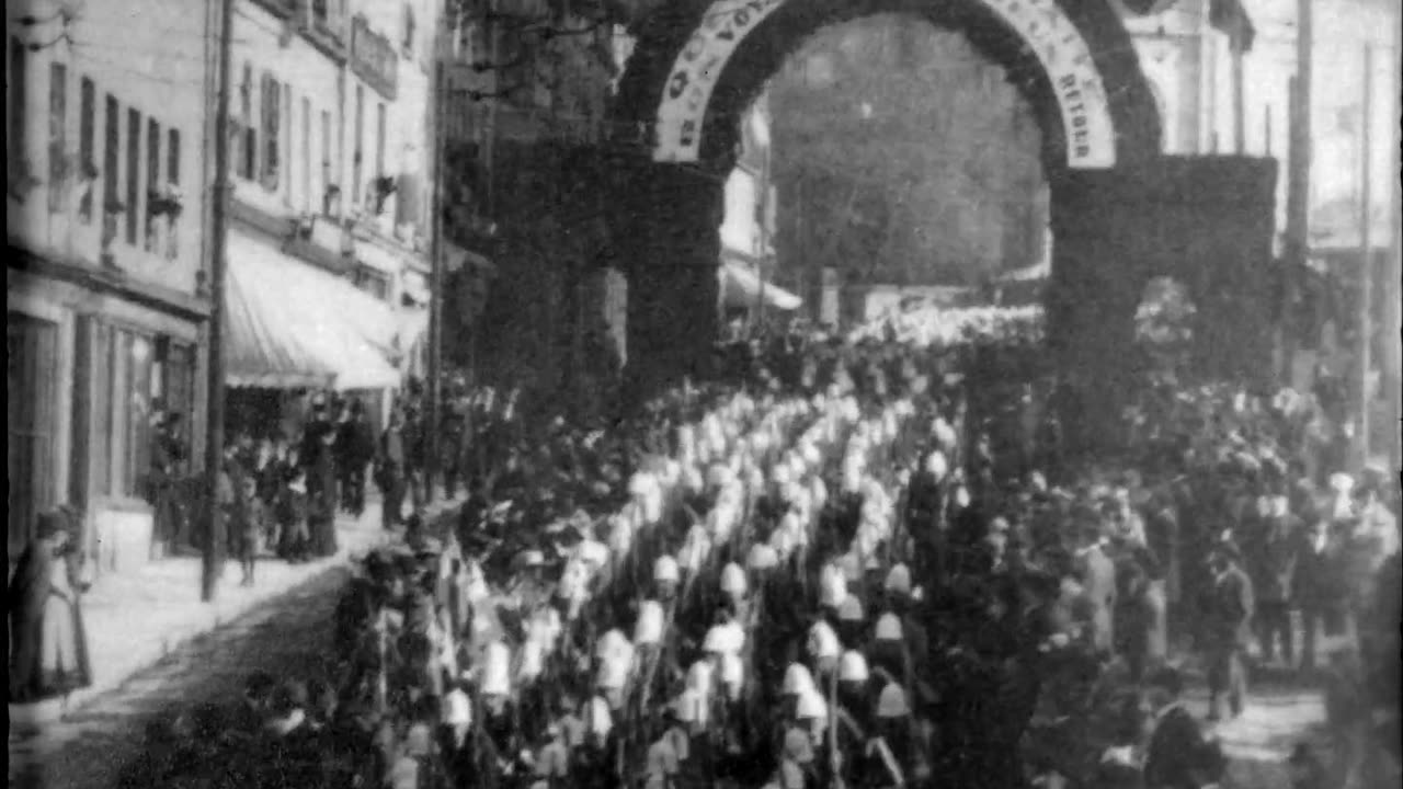 2nd Special Service Battalion, Canadian Infantry Parade (1899 Original Black & White Film)