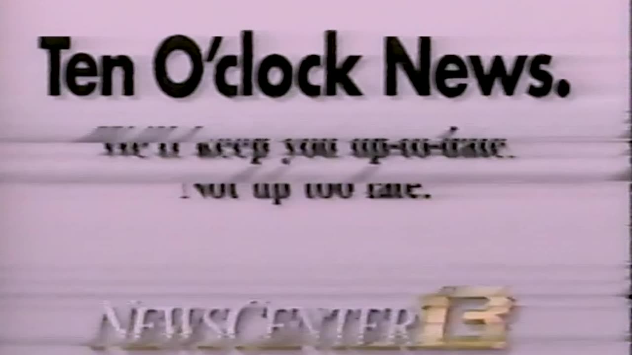 1991 - Promo for WTHR's 'NewsCenter 13 Prime Time' at 10 PM