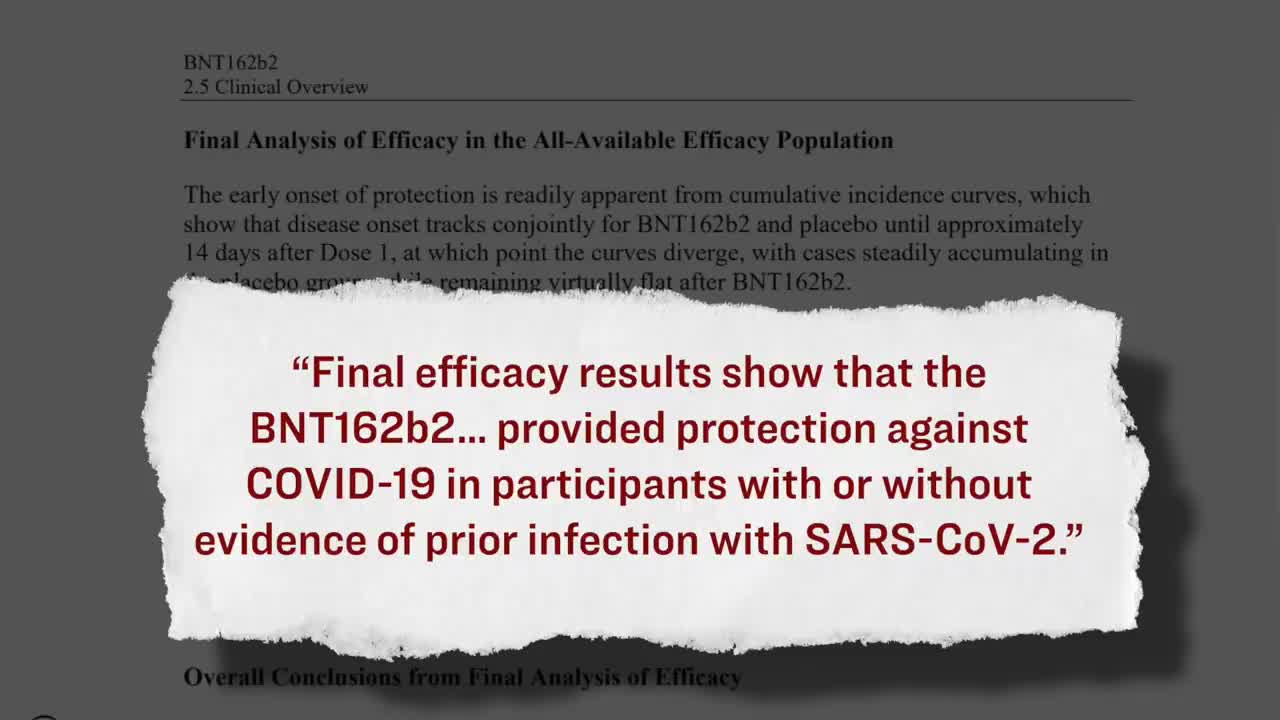 10K New Pfizer Docs Reveals FDA Knew Natural Immunity Works, Vaccine Fertility Effects UNKNOWN
