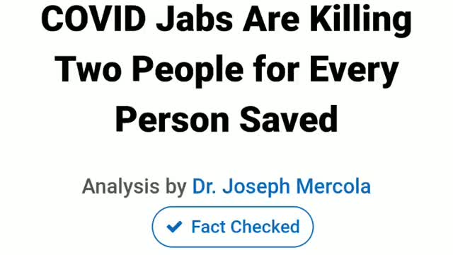 The Jab Kills TWO People For Every ONE That It Saves?