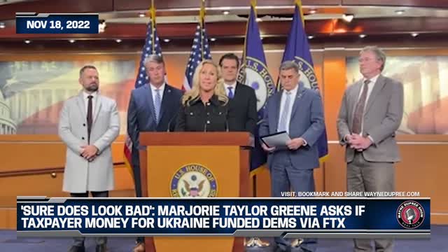 'Sure Does Look Bad': MTG Asks If Taxpayer Money For Ukraine Funded Dems Via FTX