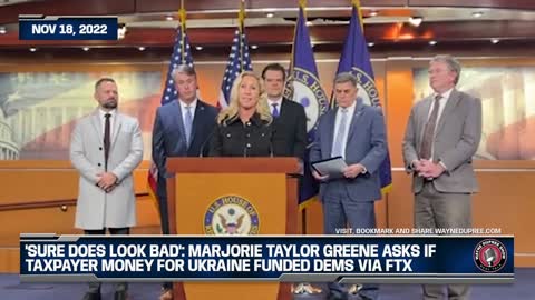 'Sure Does Look Bad': MTG Asks If Taxpayer Money For Ukraine Funded Dems Via FTX