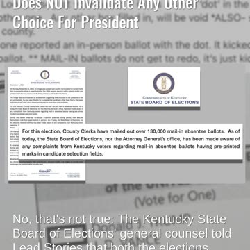 Fact Check: 'Dot' Under Kamala Harris' Name On Kentucky Ballot Does NOT Invalidate President Choice