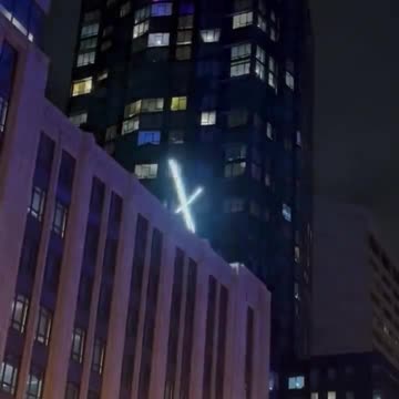 Shining 'X' logo installed at former Twitter HQ in San Francisco