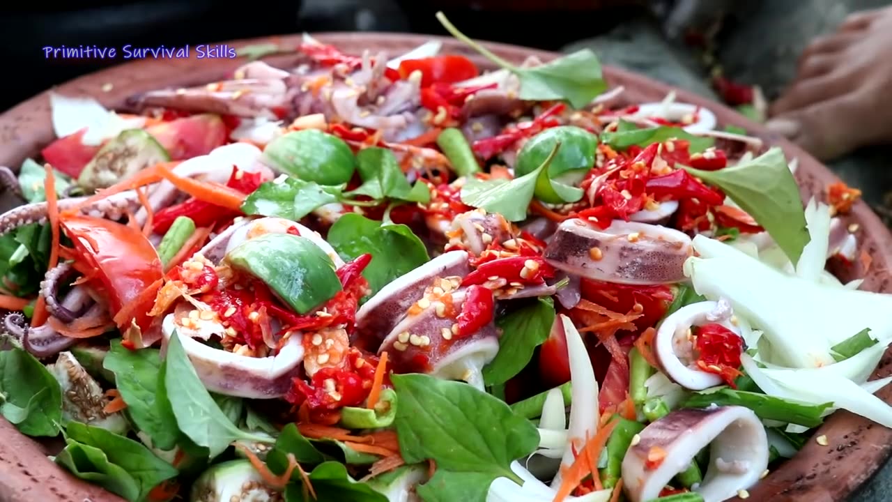 Squid with Fresh vegetable