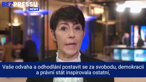 Statečná poslankyně EP Christine ANDERSON podporuje kanadský konvoj svobody