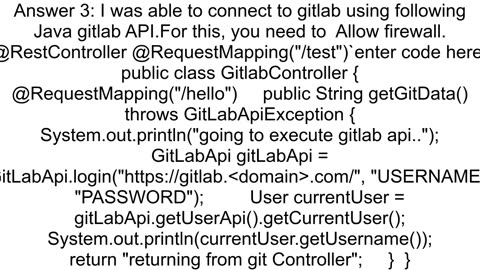 connect to a gitlab using gitlab java api