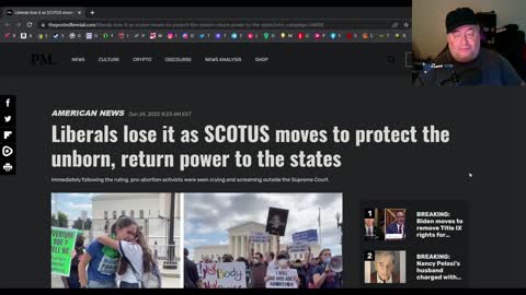 Liberals upset with SCORUS overturning Roe v Wade