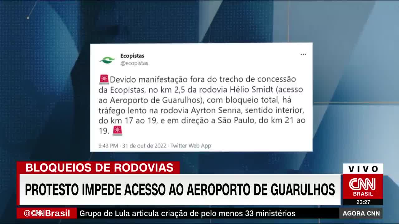 Protesto impede acesso ao aeroporto de Guarulhos, em SP | AGORA CNN