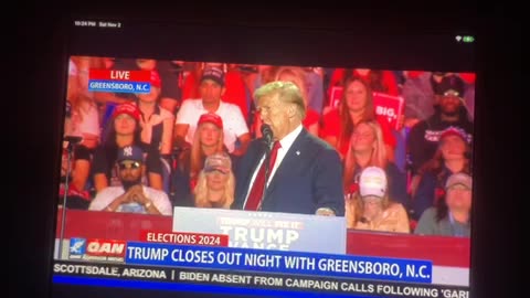 🦅OAN rally Greensboro NC President Donald j trump Saturday l0:32 pm