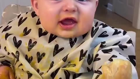 Cute baby first time baba