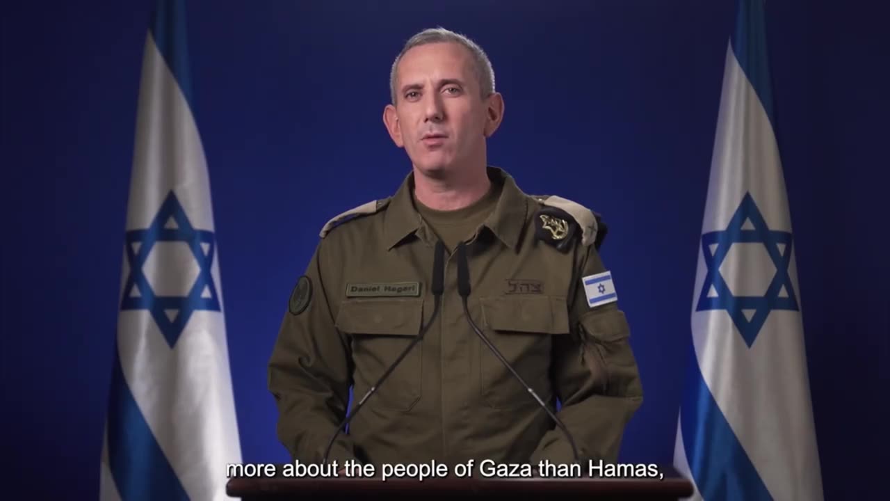 IDF Spokesperson explaining steps taken to deliver humanitarian aid to civilians in Gaza