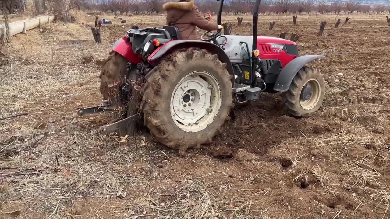 Field cleaning by tractor