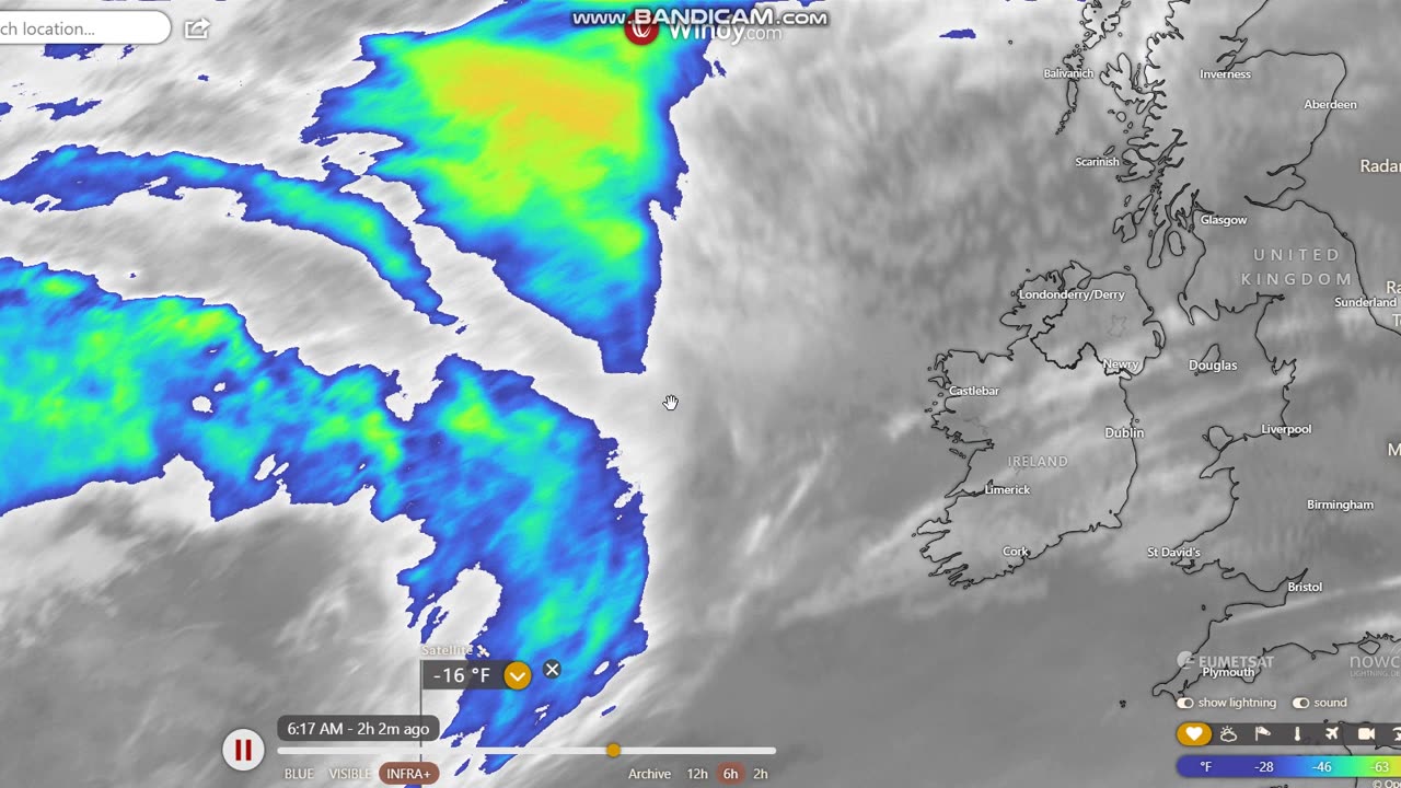 Heavy Chemtrails offshore of France & Spain this Morning