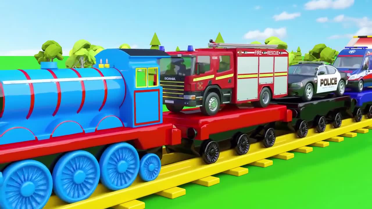 Magic Train fot Children | Vehicles - Cartoon Videos | Toy Trucks for Kids Toddlers-12