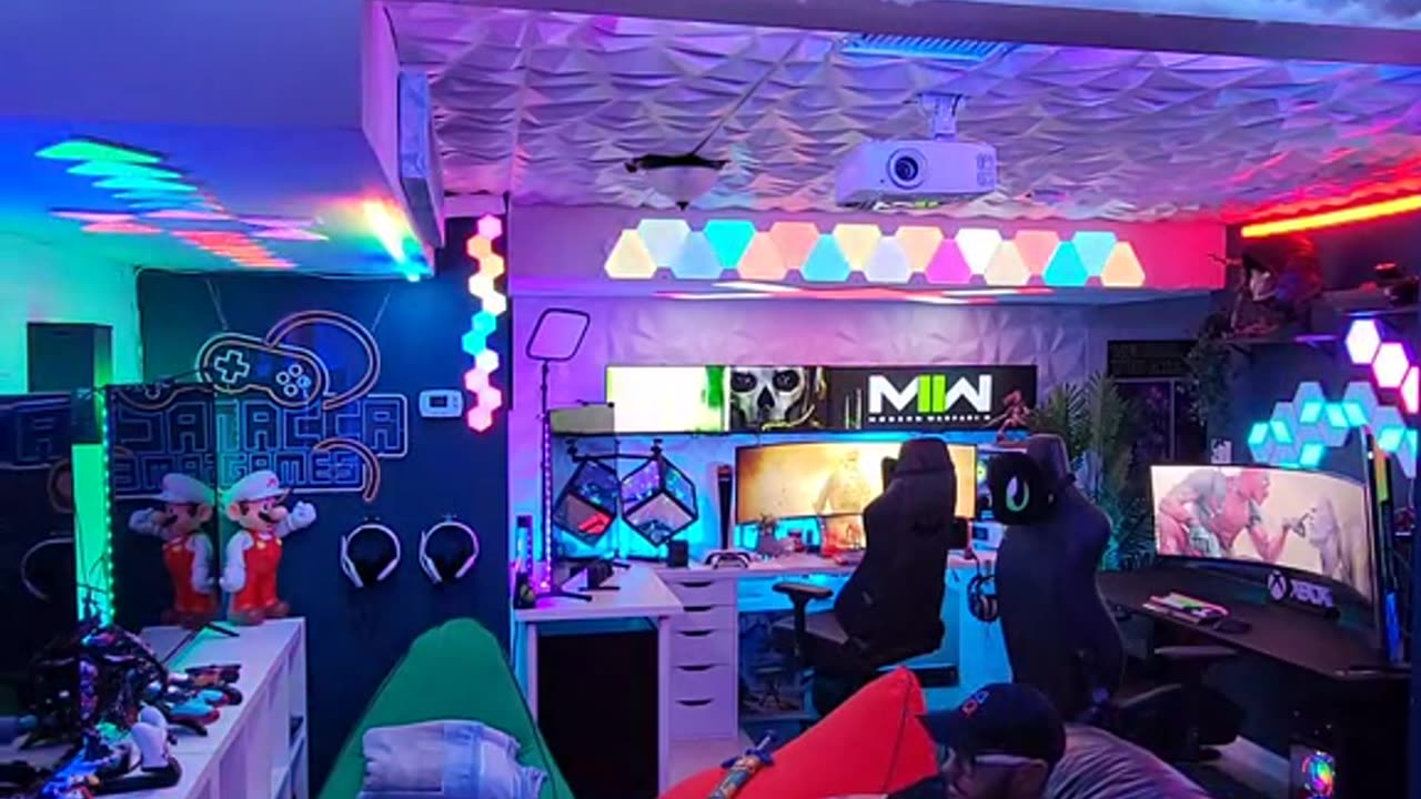 Sometimes I just wanna relax 😌 and enjoy the gameroom vibes 🥰 #setupgaming #setuplove #rgblights