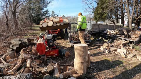 Splitting some wood