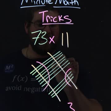 Multiply Two Numbers using Lines | 73x11 | Minute Math Tricks - Part 122 #shorts