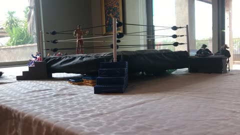 Action figure wrestling blackout episode, two for 2023