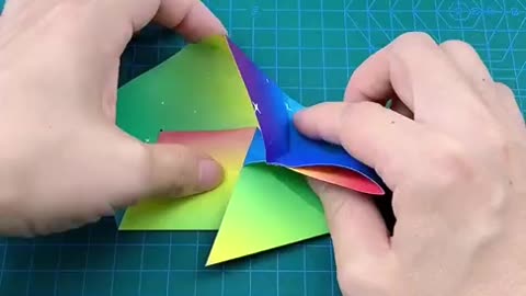 Five-pointed star origami, very simple