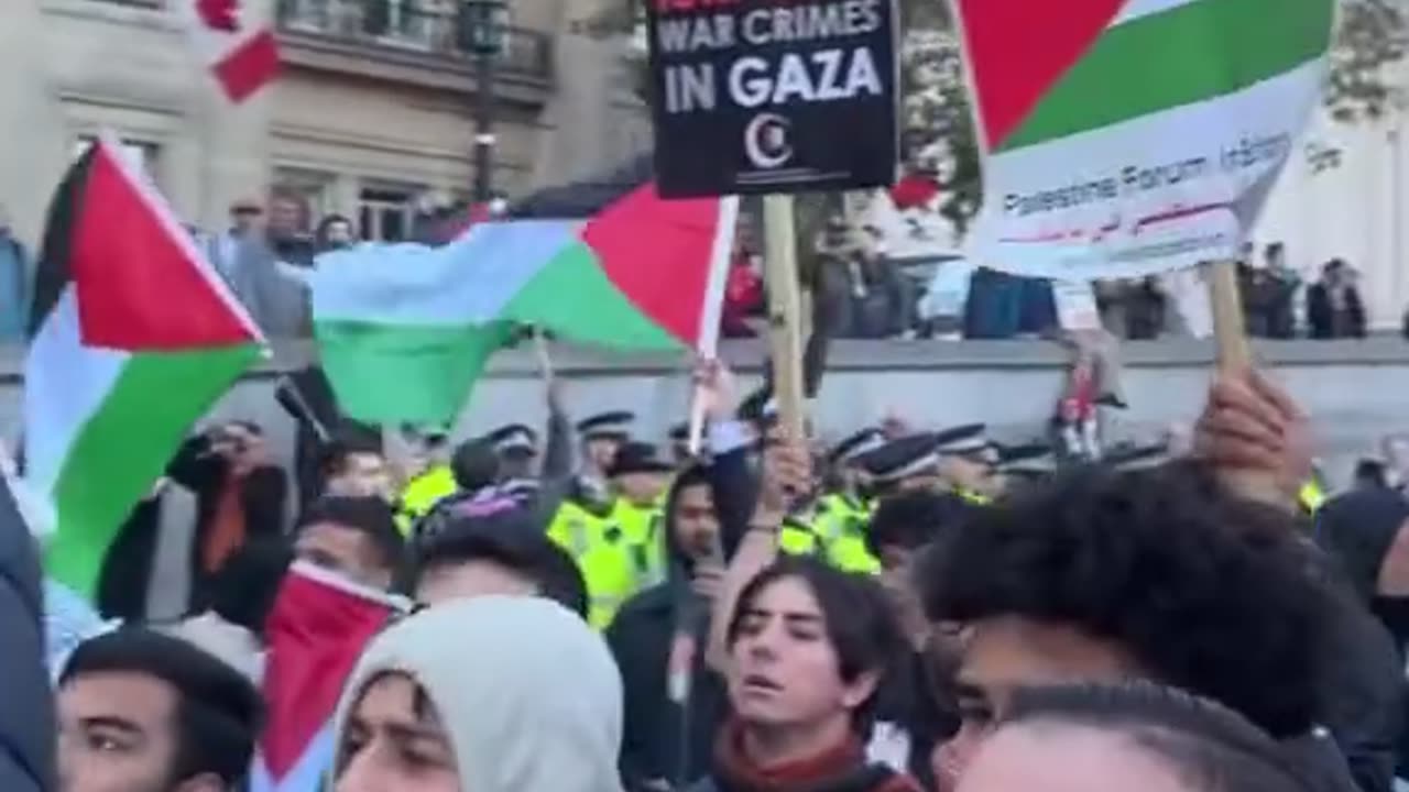 ‘Alluhu Akbar!’ in London. If they love Gaza so much, deport them back there.