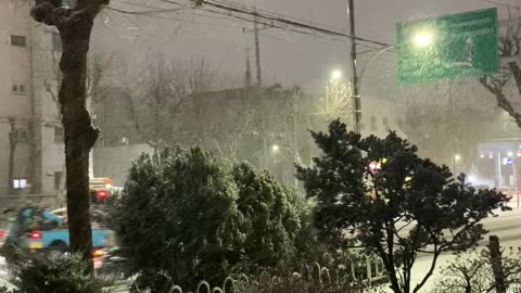 Snowy roads in Korea