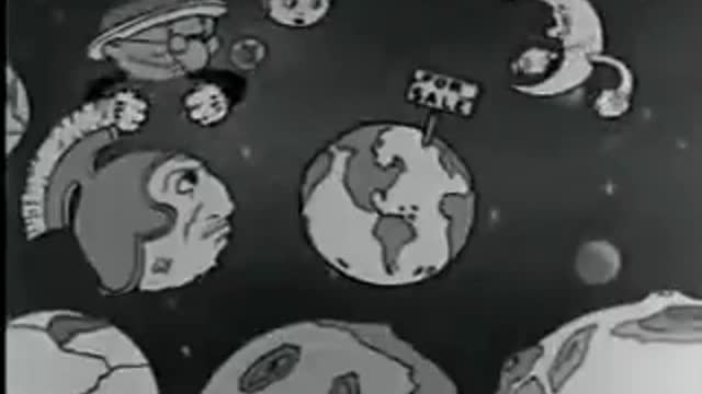 Old Cartoon - Saturn (SATAN) buys earth and removes its magnet