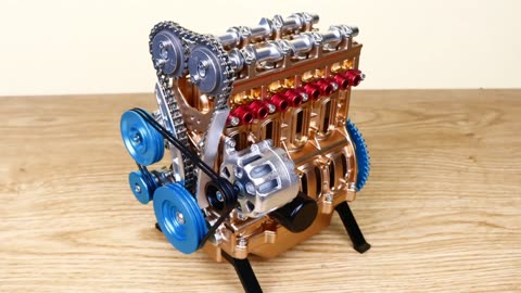 How to build car Engine assembly kit - Full metal 4 cylinder