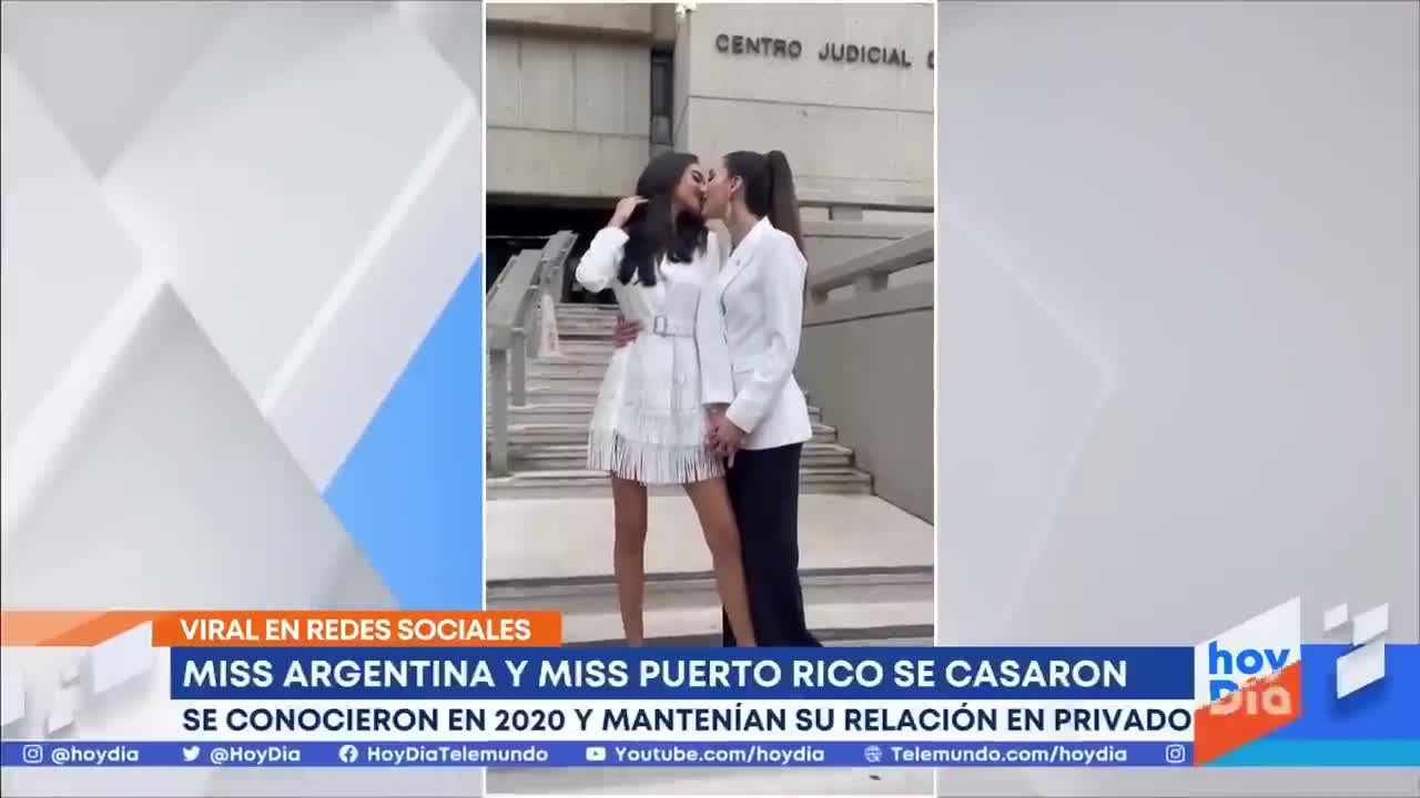 Miss Argentina y Miss Puerto Rico 2020 se casan en secreto | Noticias Telemundo