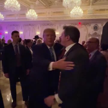 Congrats, Dude! James O'Keefe & President Elect Trump Shake Hands & Warm Embrace!