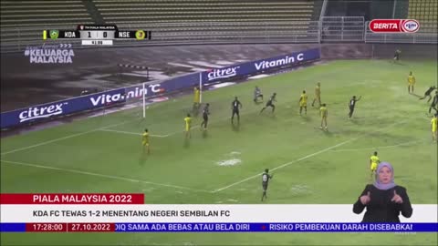 27 OKT 2022 -BERITA WILAYAH-PIALA MALAYSIA 2022-KDA FC TEWAS 1-2 MENENTANG N9 FC