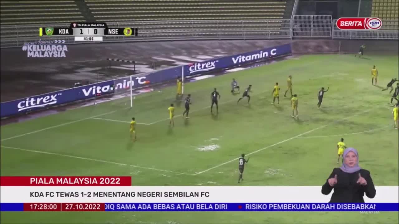 27 OKT 2022 -BERITA WILAYAH-PIALA MALAYSIA 2022-KDA FC TEWAS 1-2 MENENTANG N9 FC