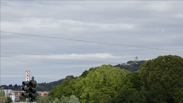 turin piedmont italy the basilica of superga filmed from piazza