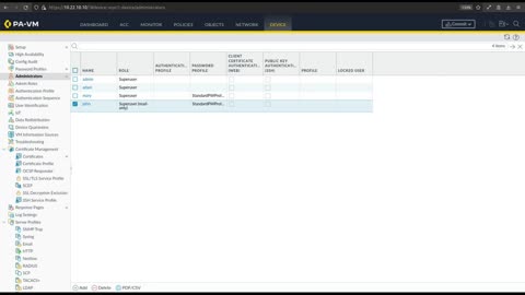 PanOS 11 Management 05-Creating User Accounts, Roles, and Permissions