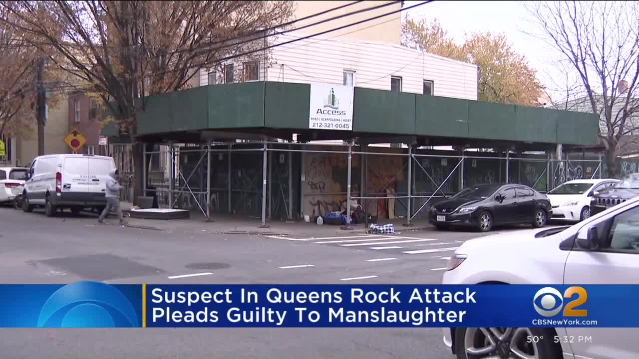 Suspect in Queens rock attack pleads guilty to manslaughter