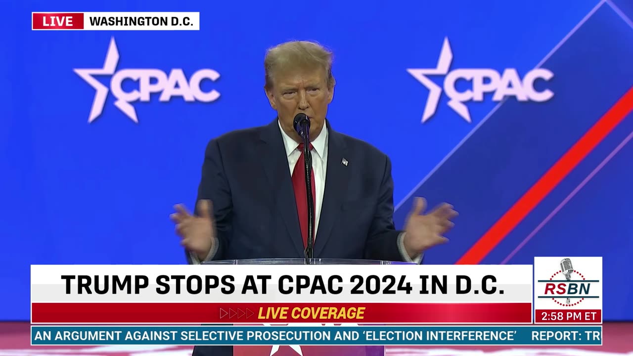 FULL SPEECH: President Donald J. Trump Addresses CPAC in DC 2024 - 2/24/24