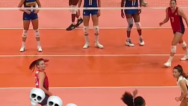 Trying to run away from your problem like… 🤣 #volleyballworld #funny #fail #volleyball