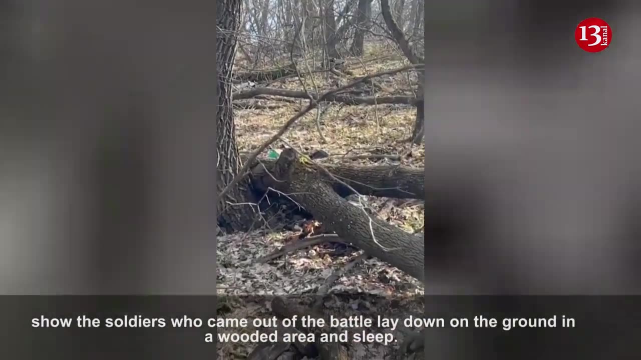 Tired "Azov" soldiers who came out of the battle rest in the forest