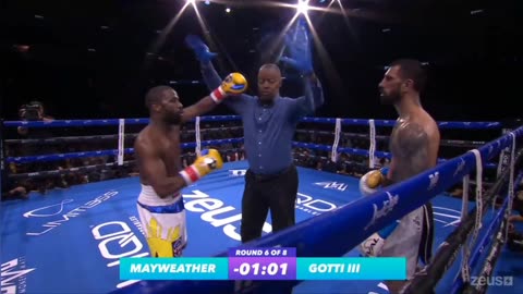 Floyd Mayweather vs John Gotti III descended into chaos after Gotti III was disqualified for holding