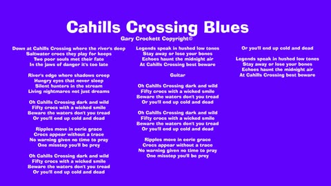 Cahills Crossing Crocodile Blues