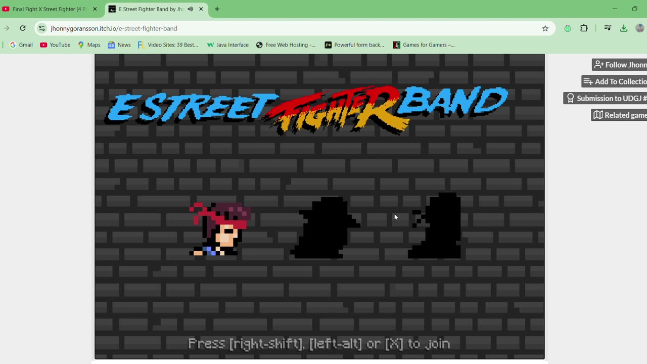 E Street Fighter Band - gameplay Online Multiplayer Fighting game Street Brawler