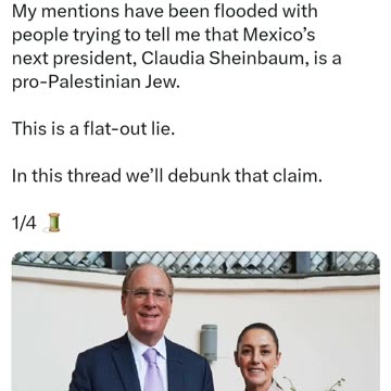 This Just Happened Sunday Night. Mexico Elected 1sr Female Jewish President