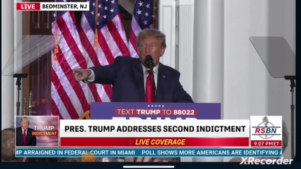 Donald Trump Speech In NJ After Second indictment